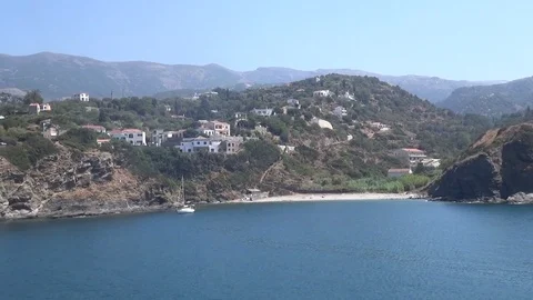 View of Ikaria Island in Greece Vídeos de archivo 70499454