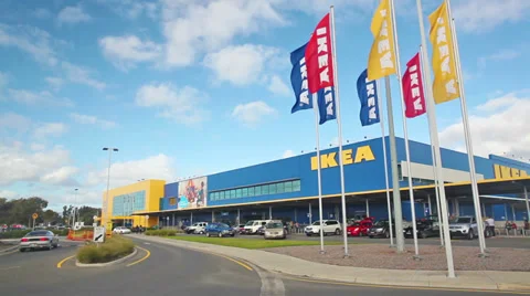 View of Ikea store in Adelaide, Australia on Jul 6, 2014 Stock Footage 39951960