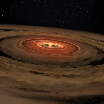 View image of Galaxy system isolated 3d rendering Illustrazione stock