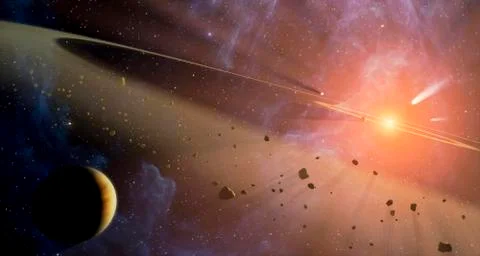 View image of Galaxy system isolated 3d rendering Stock Illustration