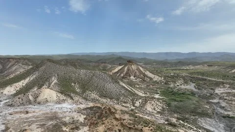 View of the immense Taberna desert in the province of Almeria, Spain Stock Footage 288834855
