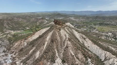 View of the immense Taberna desert in the province of Almeria, Spain Stock Footage 288834899