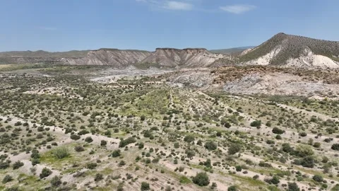 View of the immense Taberna desert in the province of Almeria, Spain Stock Footage 288834953
