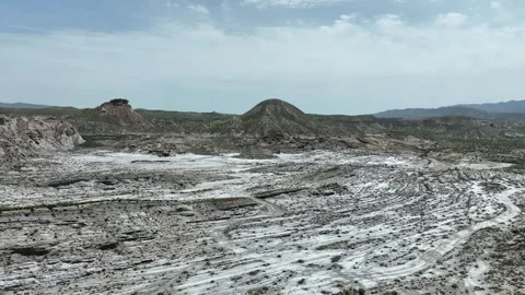 View of the immense Taberna desert in the province of Almeria, Spain Stock Footage 288835016