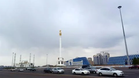 View of Independence Square in Astana Stock Photos