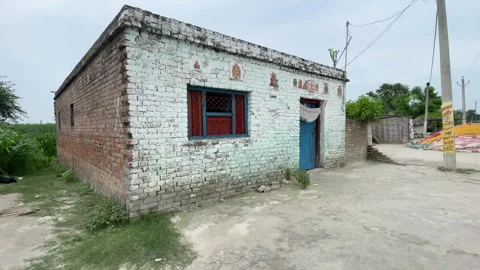 View of Indian village house, Bihar, IndiaStock Footage