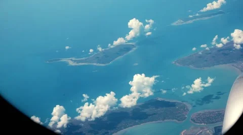 View of Indonesian Islands from plane Video stock 61042899