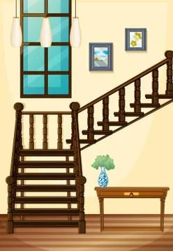 A view of the indoor part of the house Ilustración de archivo