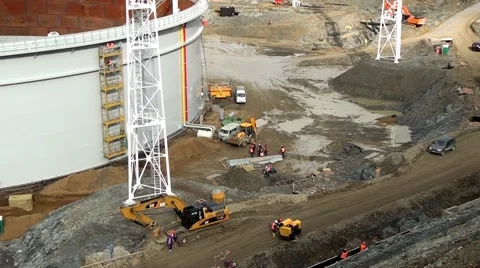 View of an Industrial Area Stock Footage 58030625