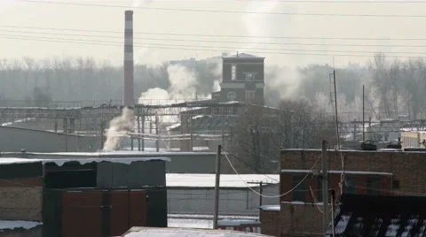 View of industrial city Stock Footage 47423406