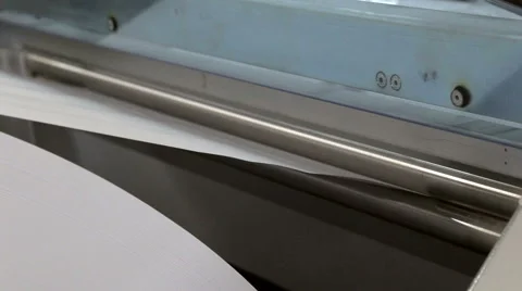 View into an industrial digital inkjet printer Stock Footage 63452312