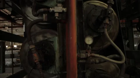 View of industrial machine of rolls working Video stock 61766458
