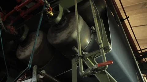 View of industrial machine of rolls working Video stock 61951811