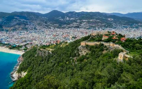View from the Inner Castle (Ic Kale), Alanya, Turkey Foto stock