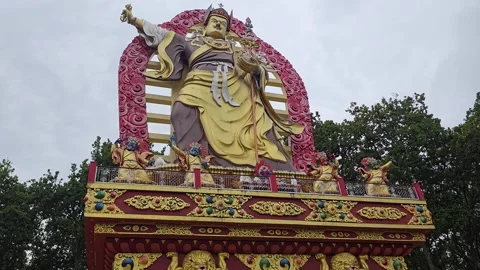 A View to Inner Peace: Buddha Temple in Uttarakhand Stock Footage 317072433