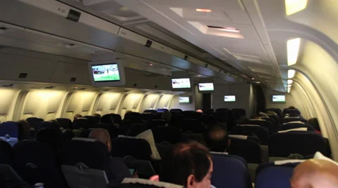 View inside Airplane 库存影片 37345607