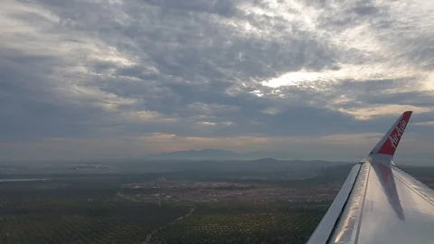 View from inside an airplane Stock Footage 115219983