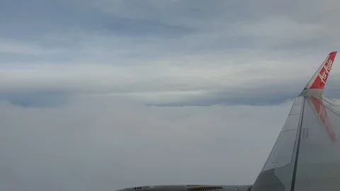 View from inside an airplane Stock Footage 115219987