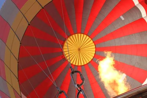 View from inside the balloon Stock Photos