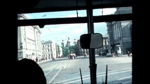 View from Inside a Bus Stock Footage 278360508