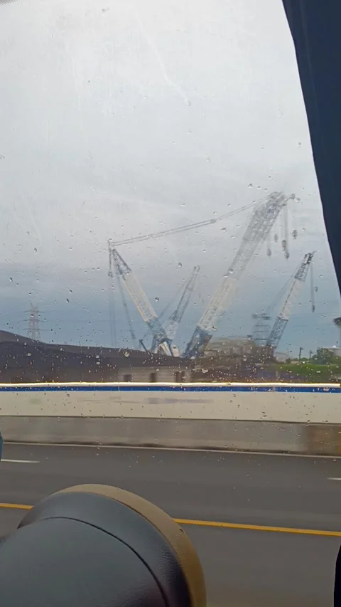 View from inside the bus Stock Footage 310556906