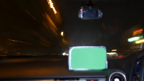 The view inside the car that is driving along the road 스톡 동영상 108262655