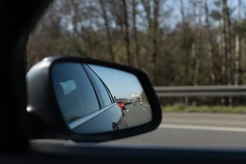 View from inside the car on highway Foto stock