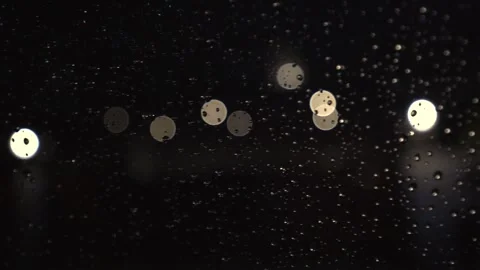 View from inside the car of Rainwater drops Falling Down On the car glass Stockbeeldmateriaal 251945844