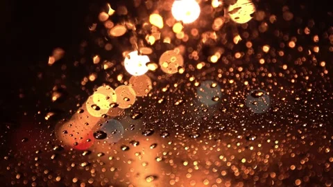 View from inside the car of Rainwater drops Falling Down On the car glass Stockbeeldmateriaal 251946244