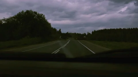View from inside car on road Video stock 51512171