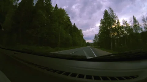 View from inside car on road Video stock 51513513