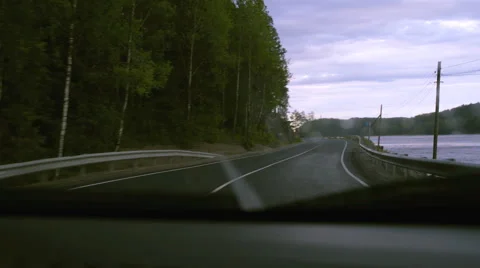 View from inside car on road Video stock 51513707