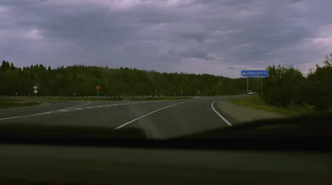 View from inside car on road Video stock 51513891