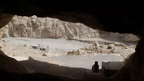 View from inside Cave Stock Footage 196794636