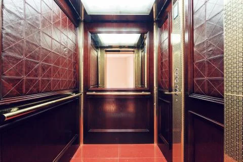 View from inside the elevator 写真素材