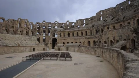 View Inside The Empty Oldest Amphitheatr... | Stock Video | Pond5