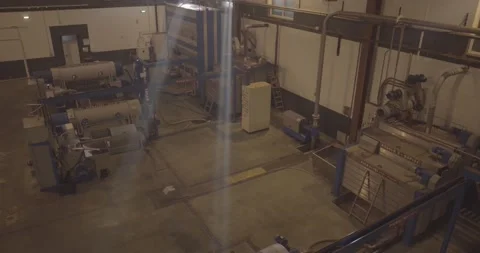 Up view inside the factory 스톡 동영상 143964415
