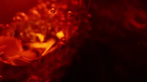 View inside the glass filled with Coca-Cola Stock Footage 130965846