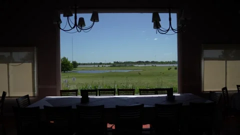 View from inside the golf house Stock Footage 270726228