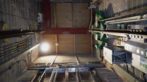View inside lift shaft Video stock 105509447