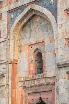 The view of inside of an old Indian monument Stock Photos