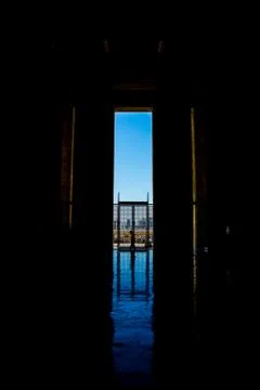 View from the inside to the outside Stock Photos