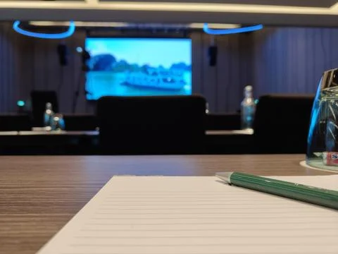 View inside the seminar hall Stock Photos