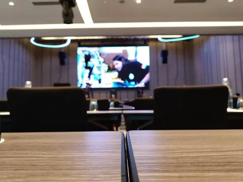 View inside the seminar Stock Photos