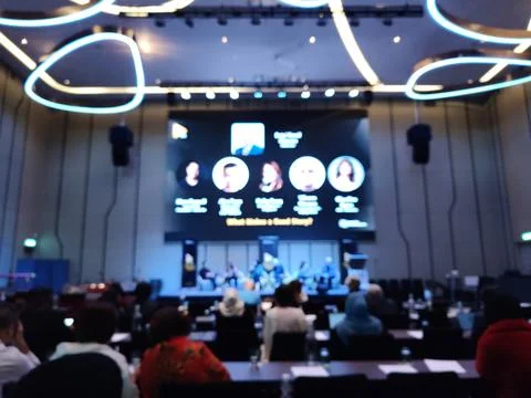 The view inside the spacious and exclusive seminar room Stock-Fotos