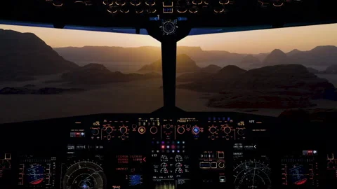 View inside starship close to surface of unexplored planet. Stock Footage 143146159