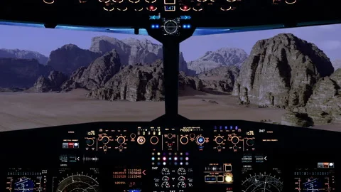 View inside starship close to surface of unexplored planet. Stock Footage 143146334