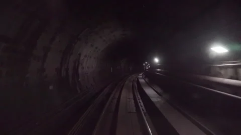 View from inside train of the LRT Kelana Jaya Line Stock Footage 248808739