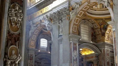 View inside the Vatican Video stock 71815515