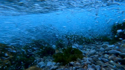 The view from the inside of water flowing under strong pressure Stock Footage 171856752